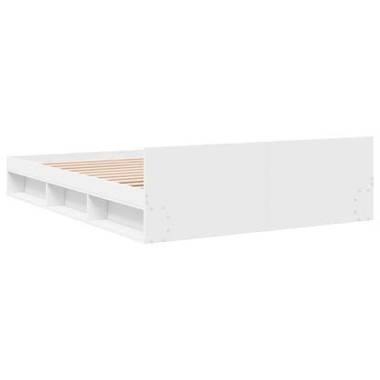 Bed Frame With Drawers Without Mattress White 120X190 Cm Small Double