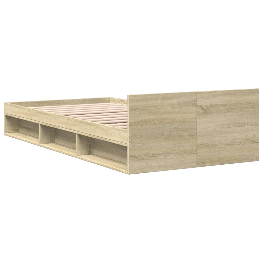 Bed Frame With Drawer Sonoma Oak 100X200 Cm Engineered Wood