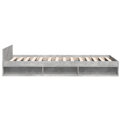 Bed Frame With Drawer Concrete Grey 100X200 Cm Engineered Wood