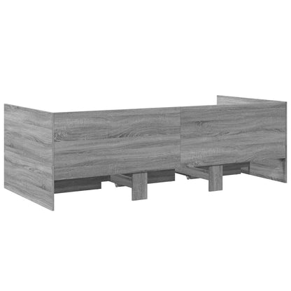 Daybed With Drawers Grey Sonoma 90X190 Cm Engineered Wood