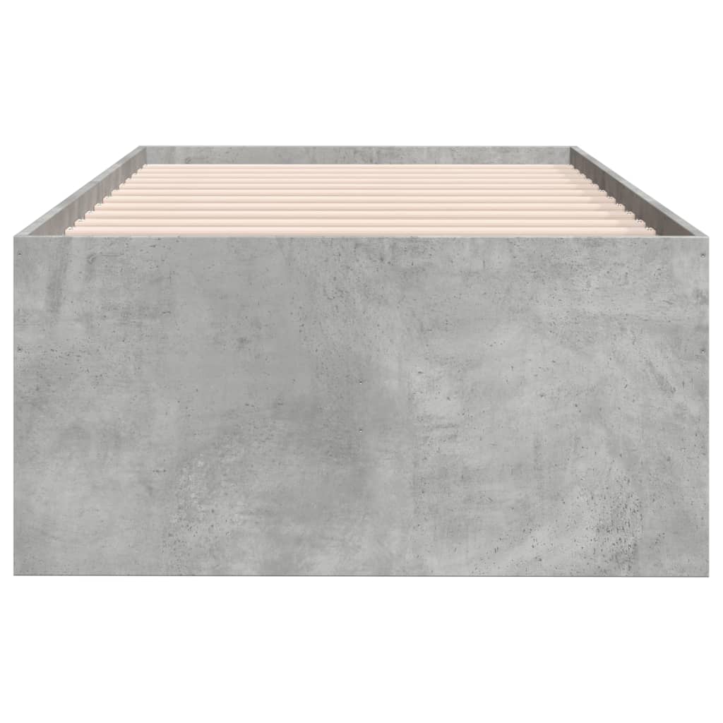 Daybed With Drawers Concrete Grey 100X200 Cm Engineered Wood