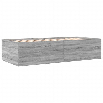 Daybed With Drawers Grey Sonoma 100X200 Cm Engineered Wood