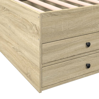 Daybed With Drawers Sonoma Oak 90X190 Cm Engineered Wood