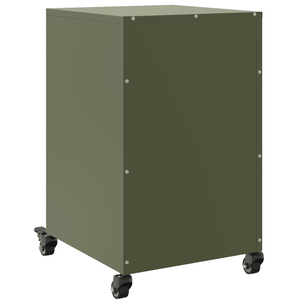 Bedside Cabinet Olive Green 36X39X59 Cm Steel