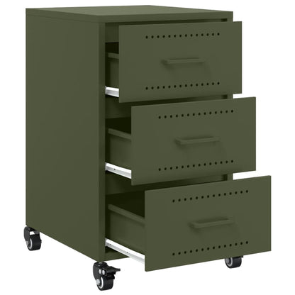 Bedside Cabinet Olive Green 36X39X59 Cm Steel