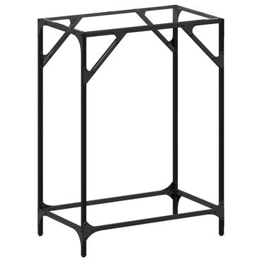 Console Table With Transparent Glass Top 60X35X81 Cm Steel