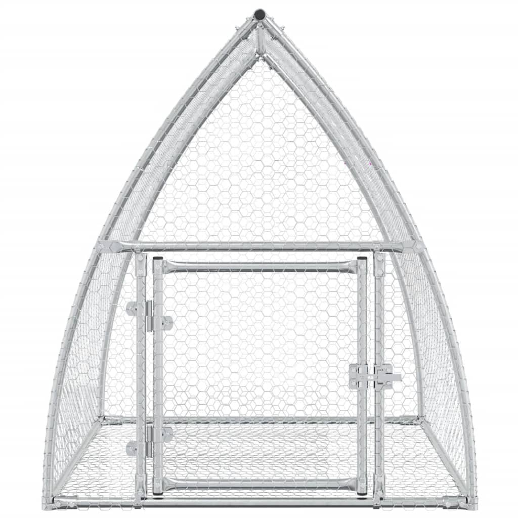 Rabbit Hutch Silver 100X105X120 Cm Galvanised Steel