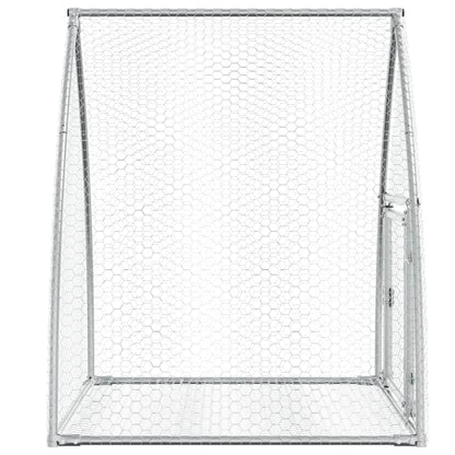 Rabbit Hutch Silver 100X105X120 Cm Galvanised Steel