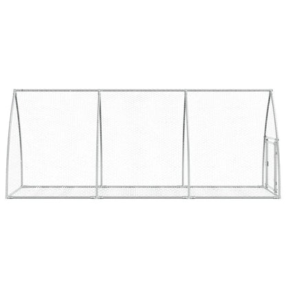 Rabbit Hutch Silver 300X105X120 Cm Galvanised Steel