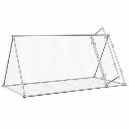 Rabbit Hutch Silver 200X105X91 Cm Galvanised Steel