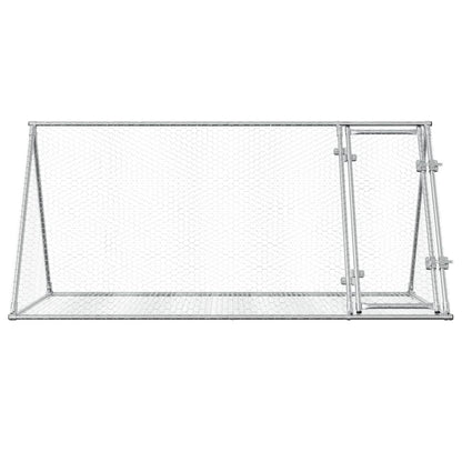 Rabbit Hutch Silver 200X105X91 Cm Galvanised Steel