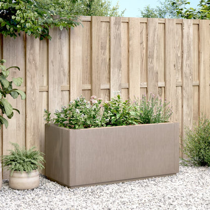 Garden Planter Light Brown 80X36X35 Cm Pp