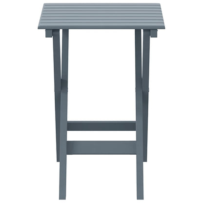 Side Table Foldable Grey Solid Wood Poplar