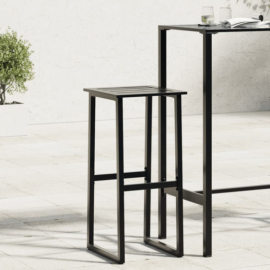 Bar Stools 4 Pcs Black 38X38X80 Cm Powder-Coated Steel