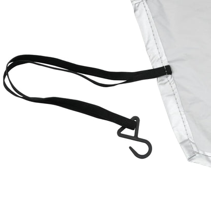 Half Car Cover With Hooks Silver Xl