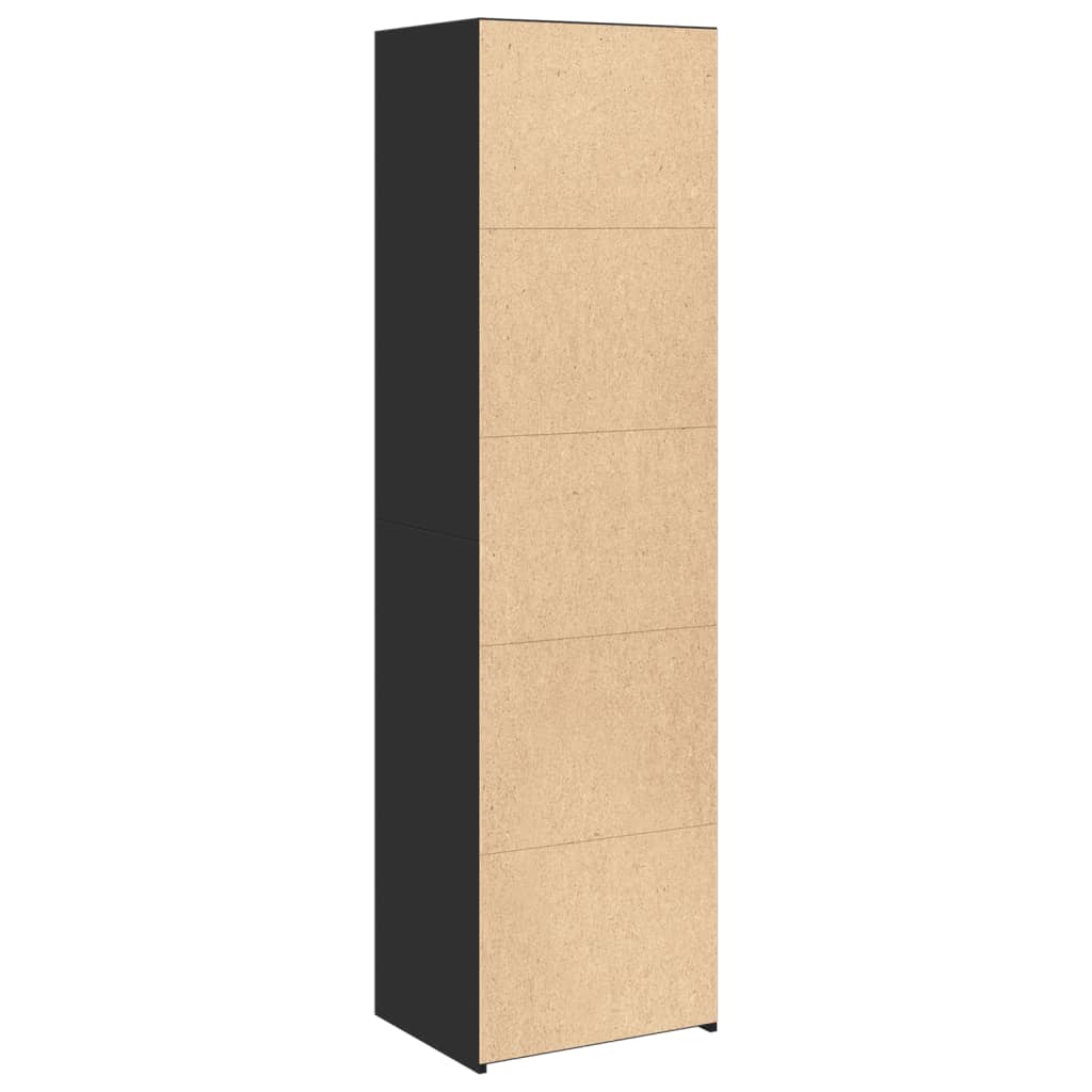 Highboard Black 50X41X185 Cm Engineered Wood