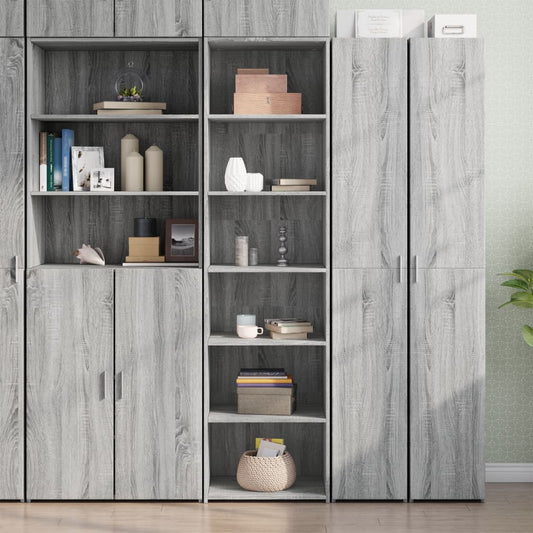 Highboard Grey Sonoma 50X41X185 Cm Engineered Wood