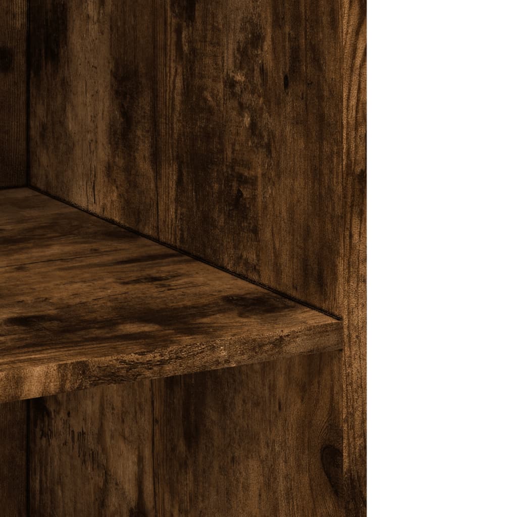 Highboard Smoked Oak 70X41X185 Cm Engineered Wood