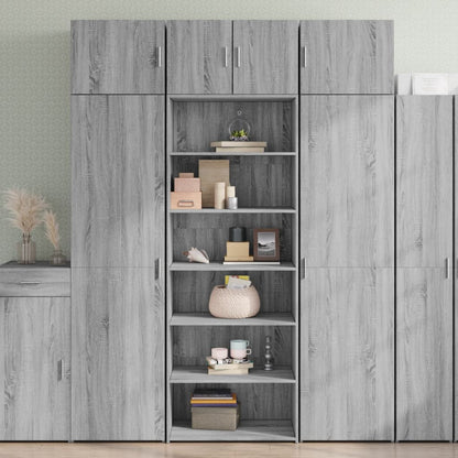 Highboard Grey Sonoma 70X41X185 Cm Engineered Wood