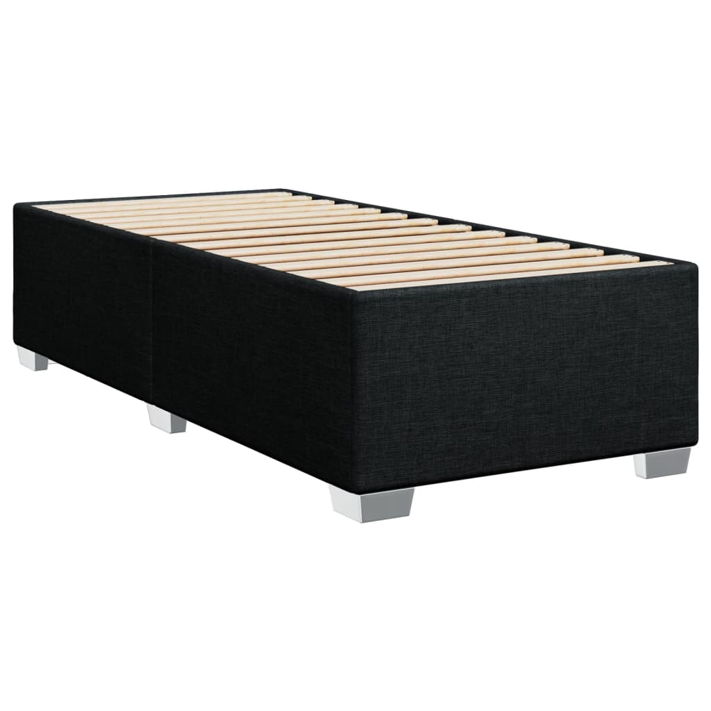 Bed Frame Without Mattress Black 90X190 Cm Single Fabric