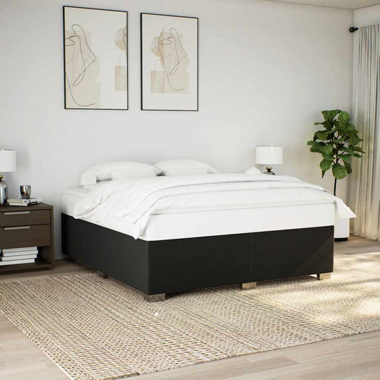 Bed Frame Without Mattress Black����Super King Fabric