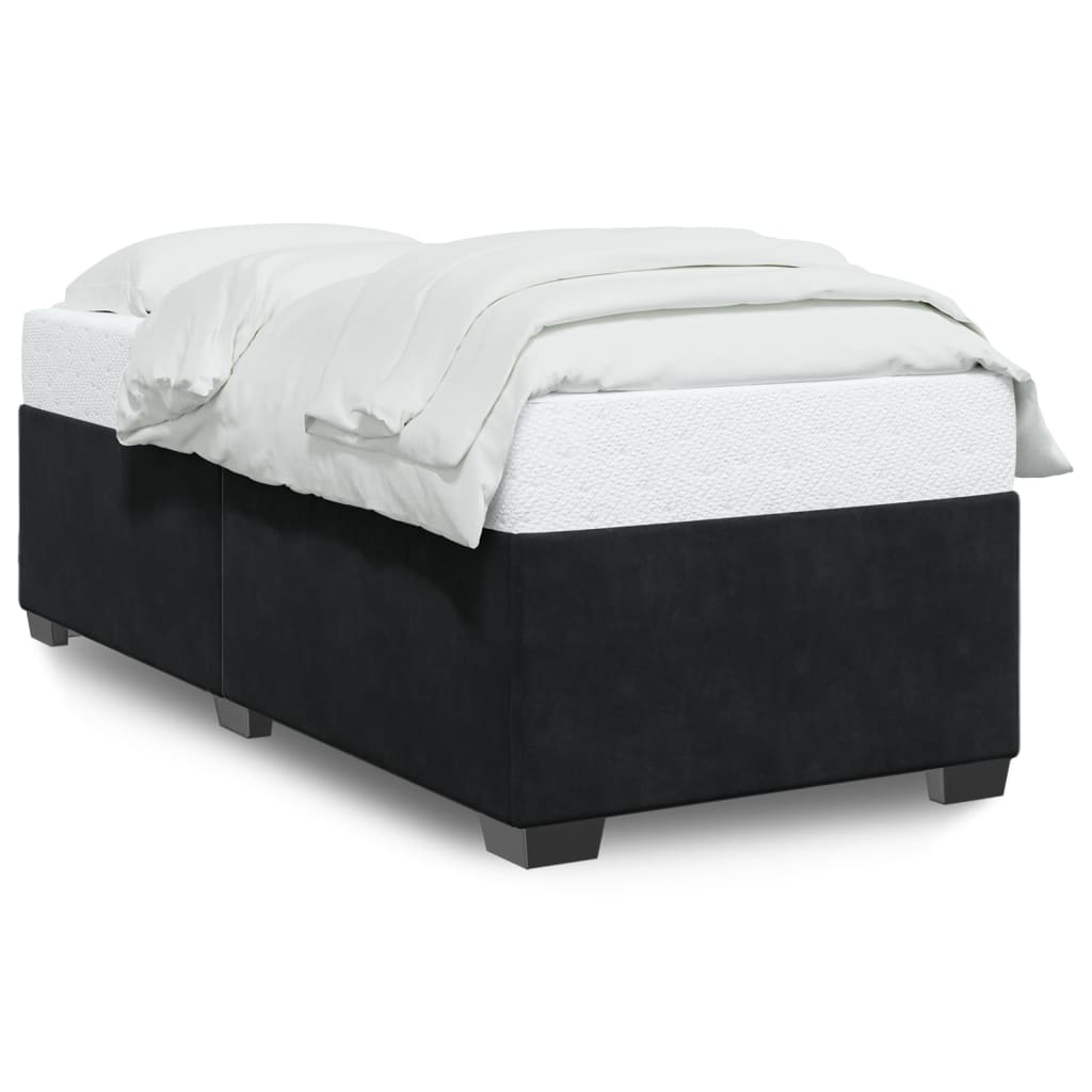 Bed Frame Without Mattress Black 90X190 Cm Single Velvet