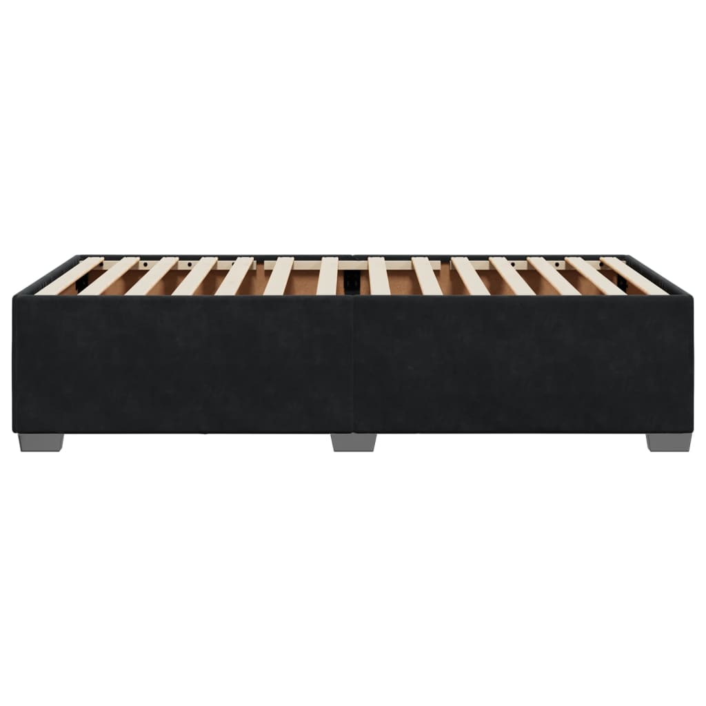 Bed Frame Without Mattress Black 90X190 Cm Single Velvet