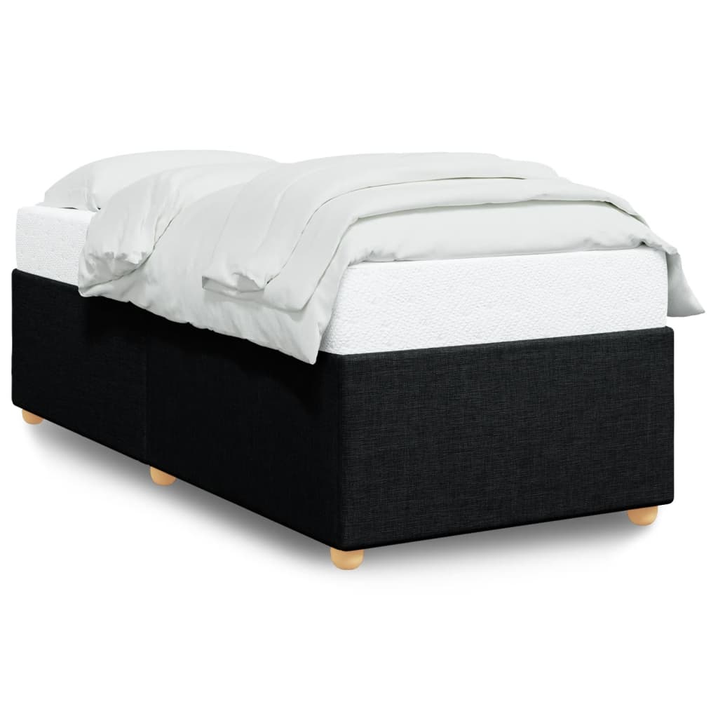 Bed Frame Without Mattress Black 90X190 Cm Single Fabric