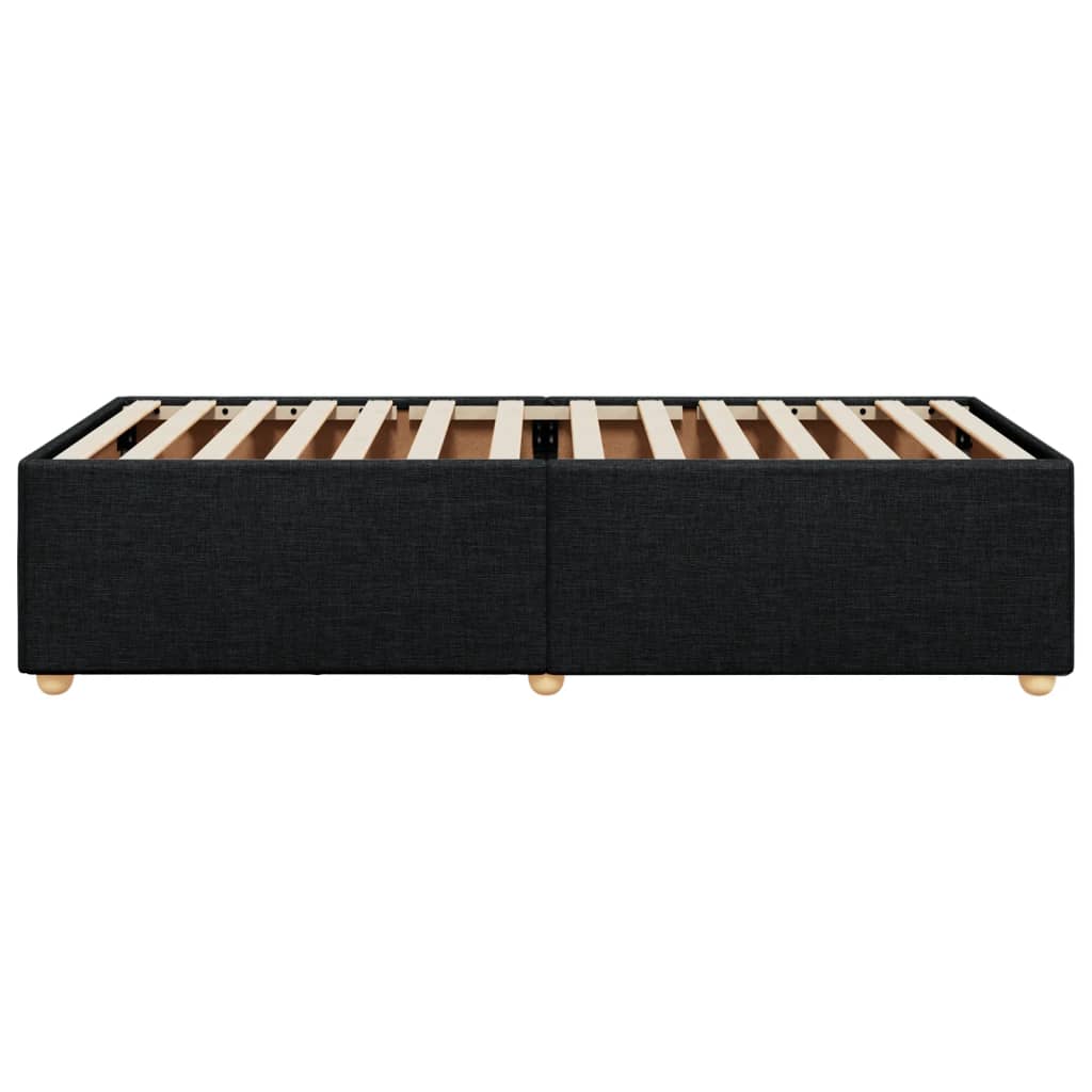 Bed Frame Without Mattress Black 90X190 Cm Single Fabric