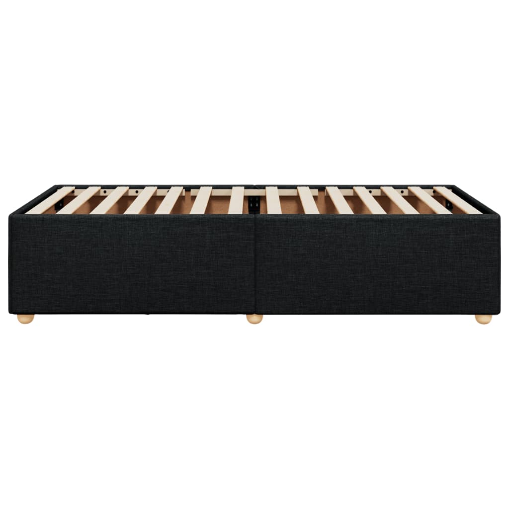 Bed Frame Without Mattress Black 100X200 Cm Fabric