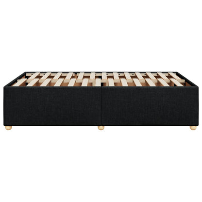 Bed Frame Without Mattress Black 120X190 Cm Small Double Fabric