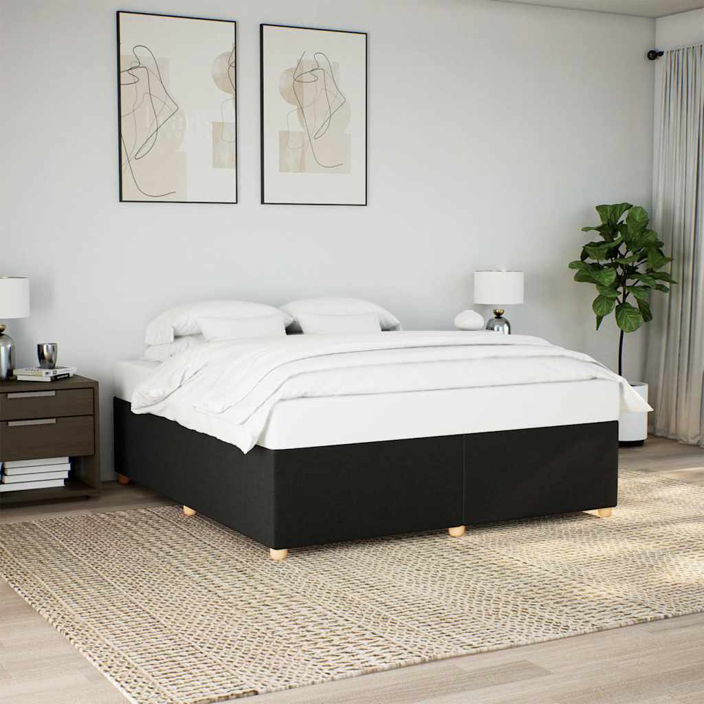 Bed Frame Without Mattress Black����Super King Fabric