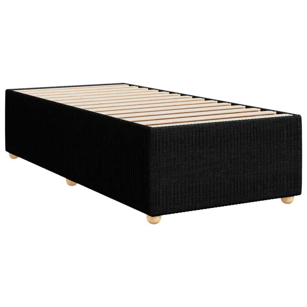 Bed Frame Without Mattress Black 90X190 Cm Single Fabric