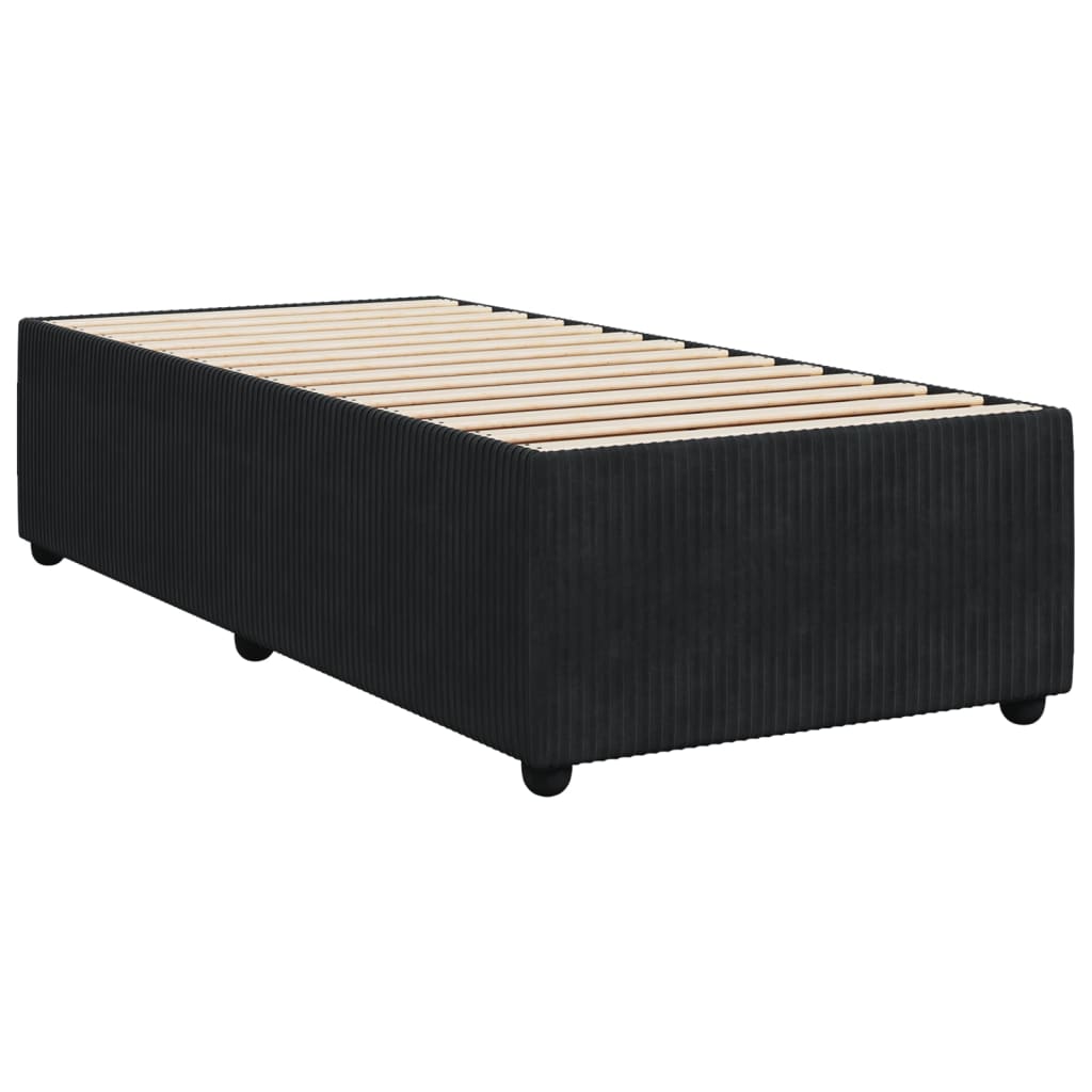 Bed Frame Without Mattress Black 80X200 Cm Velvet