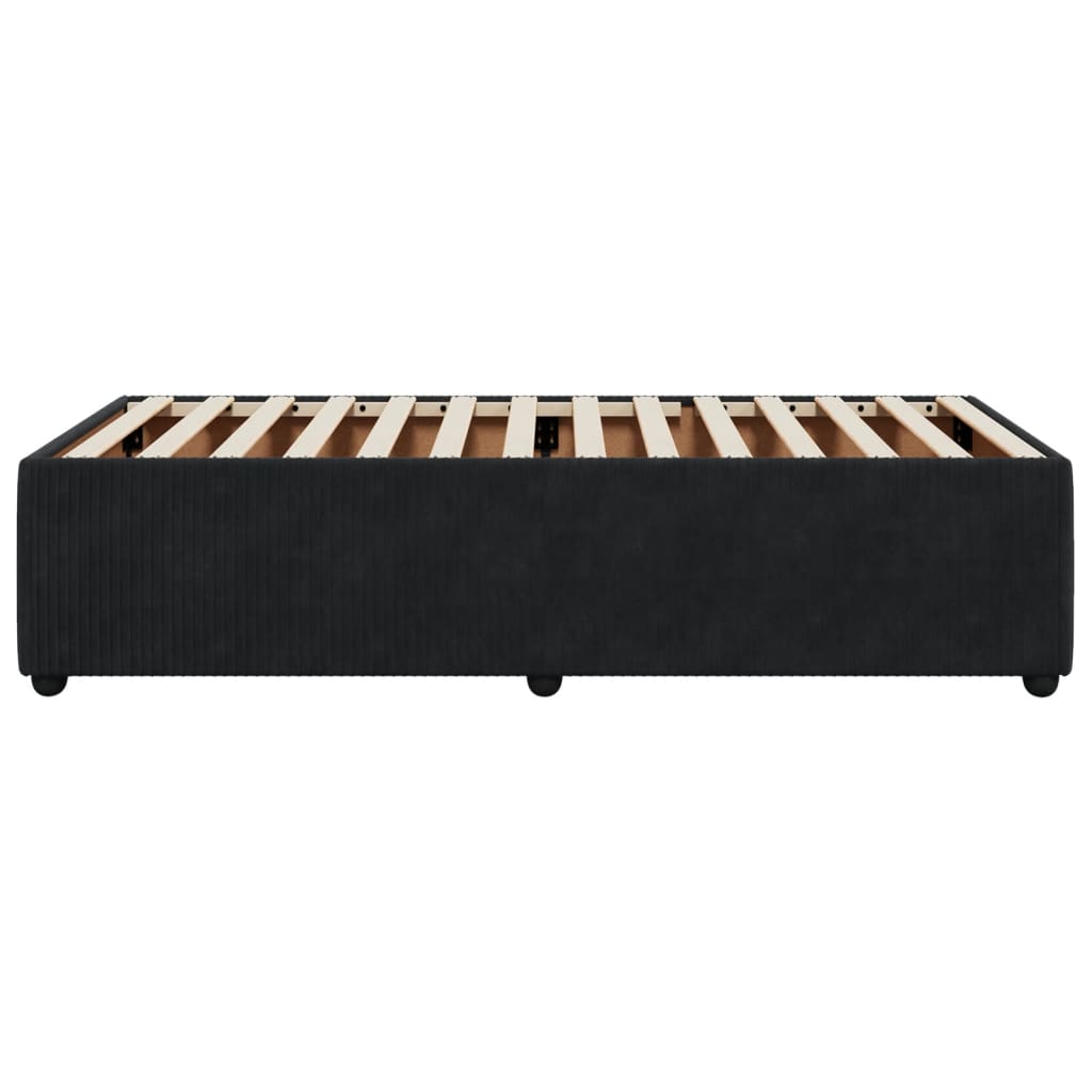 Bed Frame Without Mattress Black 80X200 Cm Velvet