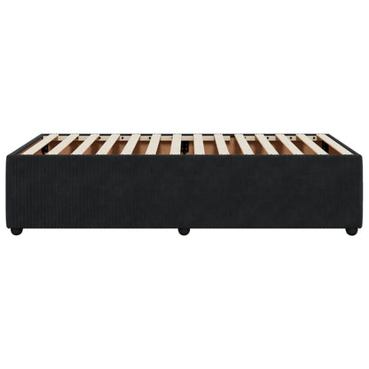 Bed Frame Without Mattress Black 80X200 Cm Velvet