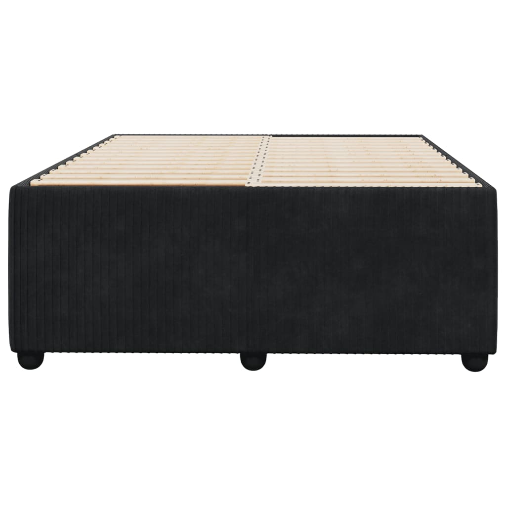 Bed Frame Without Mattress Black 120X190 Cm Small Double Velvet