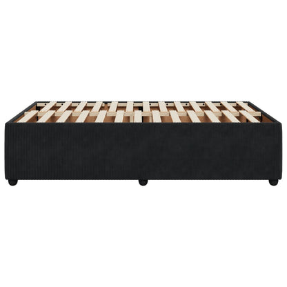 Bed Frame Without Mattress Black 120X200 Cm Velvet