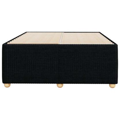 Bed Frame Without Mattress Black Double Fabric