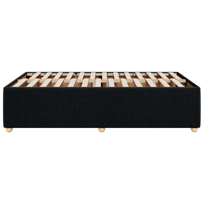 Bed Frame Without Mattress Black Double Fabric