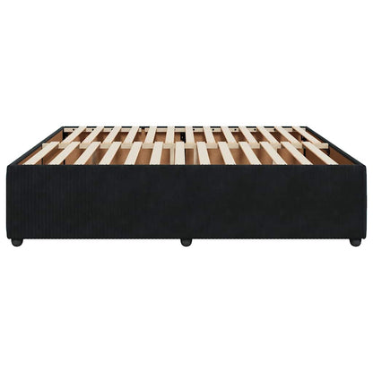 Bed Frame Without Mattress Black Super King Velvet