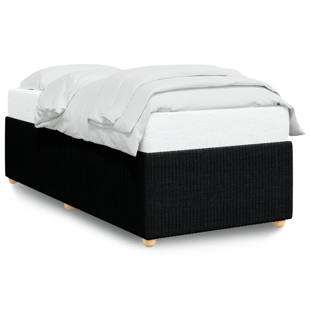 Bed Frame Without Mattress Black Single Fabric