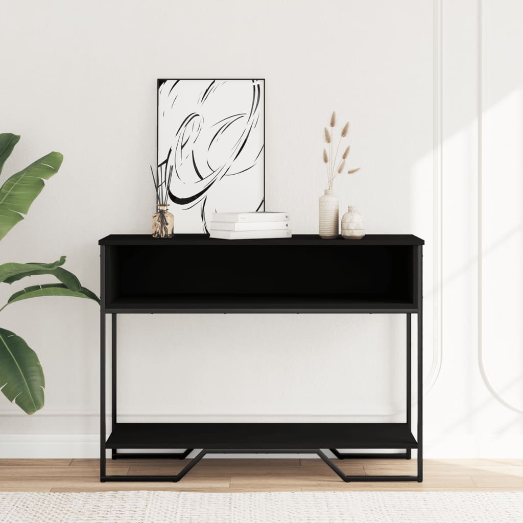 Console Table Black 100X35X74.5 Cm Engineered Wood