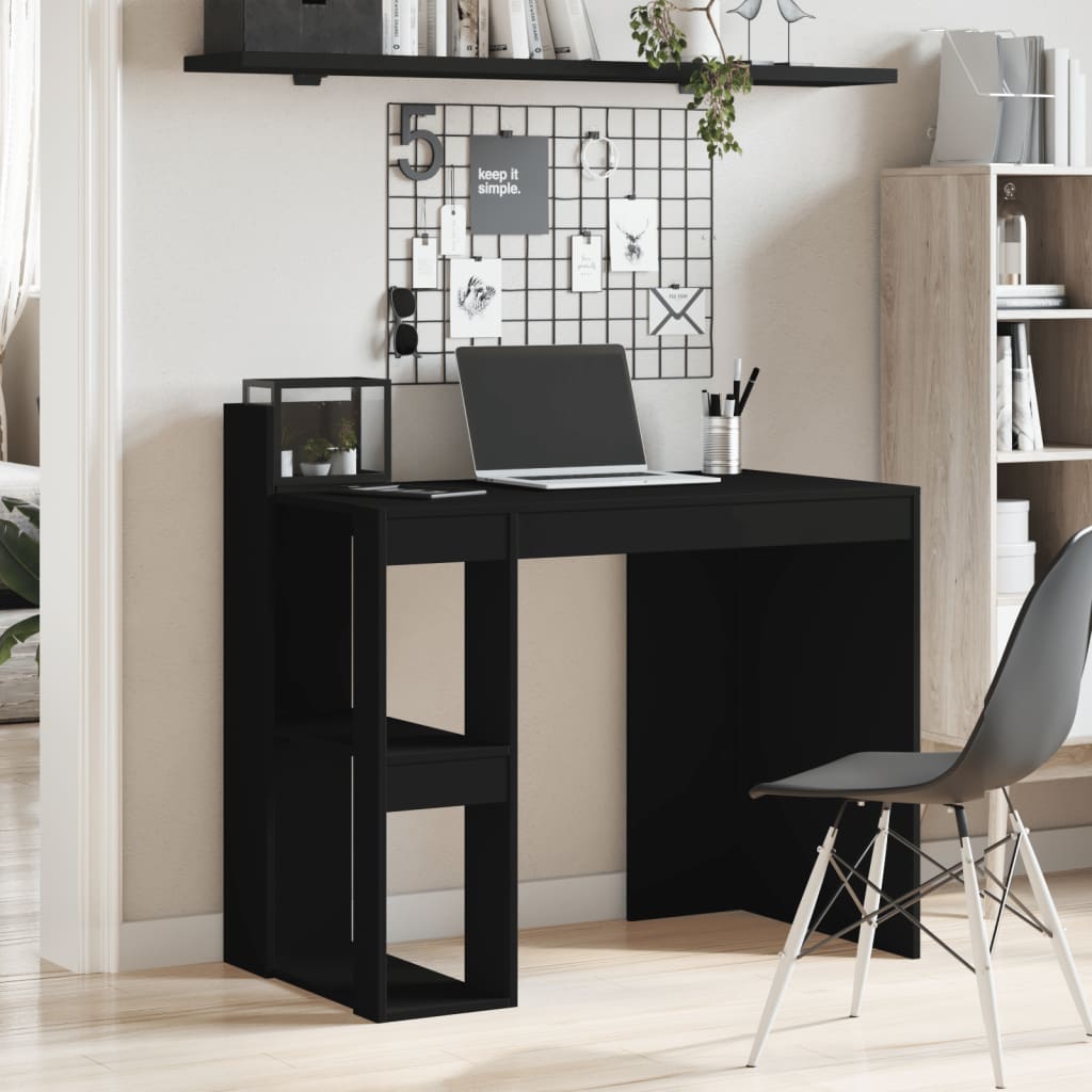 Office Desk Black 103.5X56.5X94 Cm Engineered Wood