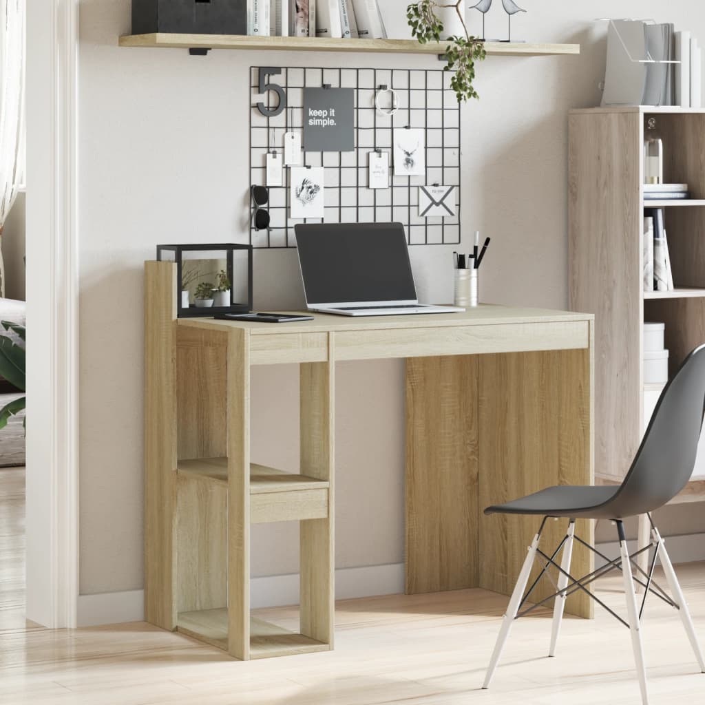 Office Desk Sonoma Oak 103.5X56.5X94 Cm Engineered Wood