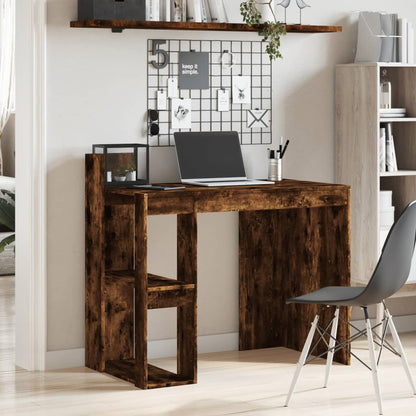 Office Desk Smoked Oak 103.5X56.5X94 Cm Engineered Wood