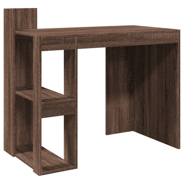 Office Desk Brown Oak 103.5X56.5X94 Cm Engineered Wood