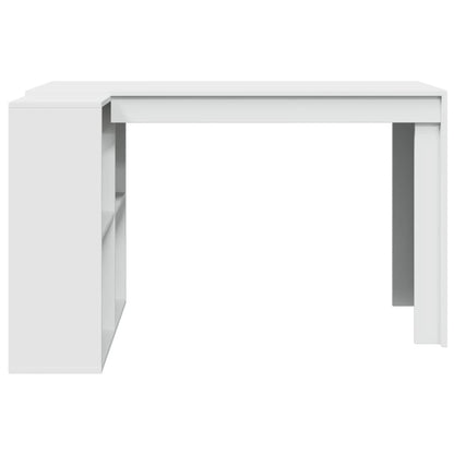 Office Desk White 123.5X73.5X75 Cm Engineered Wood