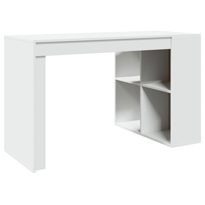 Office Desk White 123.5X73.5X75 Cm Engineered Wood