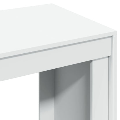 Office Desk White 123.5X73.5X75 Cm Engineered Wood